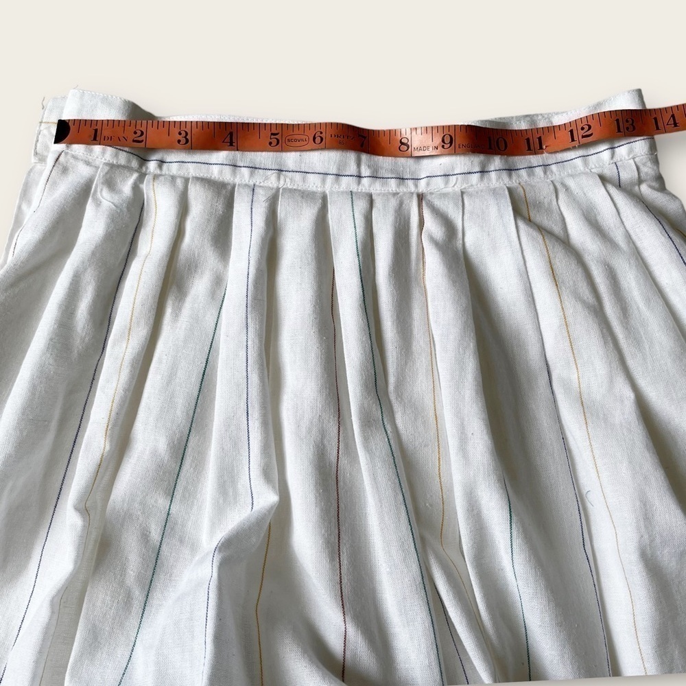 Vtg Henry Grethel 80s White Linen Cotton Skirt Set Prairie Coastal Cottagecore - Picture 16 of 16
